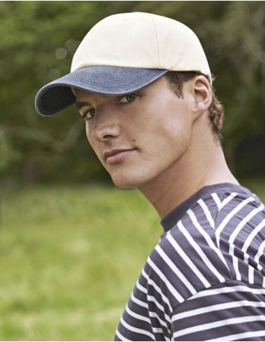 BEE-B673-Contrast Peak Low Profile Vintage Cap